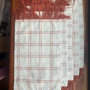 Plaid Placemats with Fringe (Set of 5)